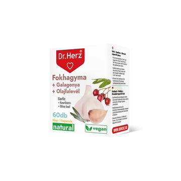 Dr Herz Fokhagyma-galagonya-olajfalevél kapszula 60x
