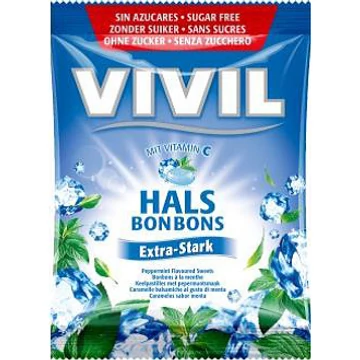 Vivil Cukormentes extra erős borsmentás torokcukor 60g