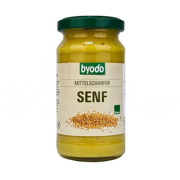 Byodo bio mustár enyhén csípős 200ml