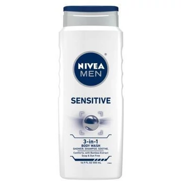 Nivea tusfürdő Men sensitive arc és hajmosáshoz 250ml