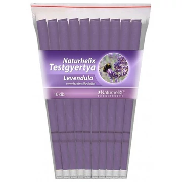 Natúrhelix Testgyertya levendula 10db