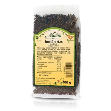 Natura Indián rizs fekete vadrizs 100g