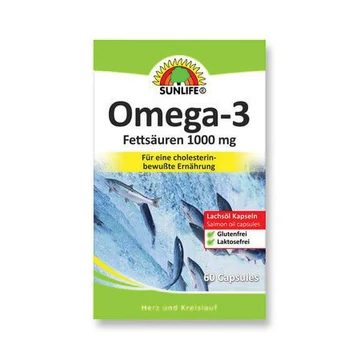 Sunlife omega 3 kapszula 1000mg 60x