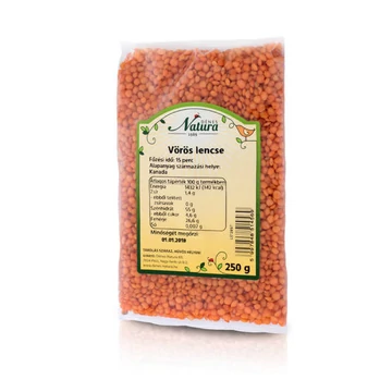 Natura vörös lencse 250g