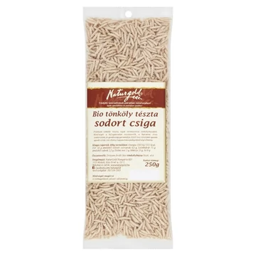 Naturgold tészta bio tönköly fehér csiga 250g