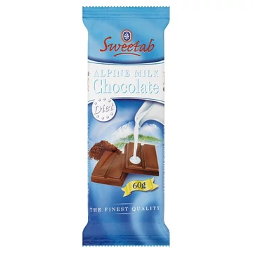 Sweetab diabetikus tejcsokoládé 60g