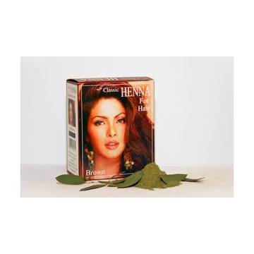 Classic Henna hajszínező por Sötét barna 100g