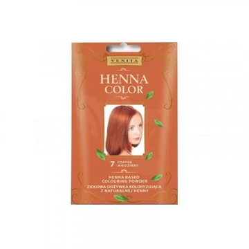 Henna Color hajsz.Hennapor NR7 rézvörös+1pár kesztyű 25g