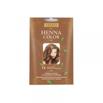 Henna Color hajsz.Hennapor NR13 mogyoróbarna+1 kesztyű 25g