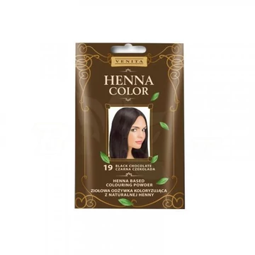 Henna Color hajsz.Hennapor NR19 feketecsokoládé+1kesztyű 25g