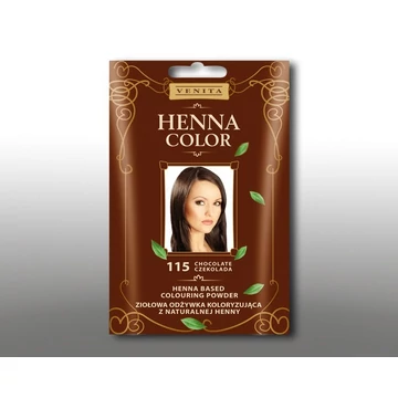 Henna Color hajsz.Hennapor NR115 csokoládébarna+1kesztyű 25g