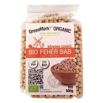 Kidney fehér bab közepes szemű bio GreenMark 500g