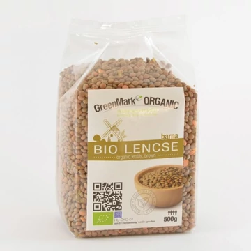 GreenMark bio Lencse barna 500g