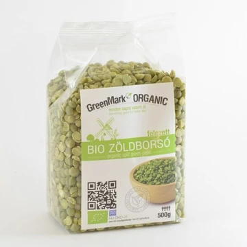 GreenMark bio Zöldborsó felezett 500g