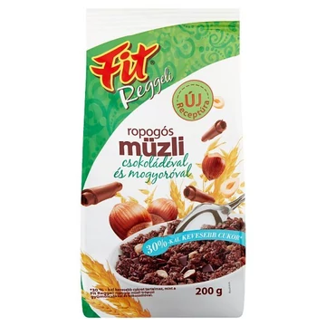 Fit reggeli ropogós müzli csokoládéval és mogyoróval 200g