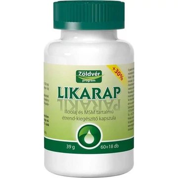 Likarap illóolaj és MSM tartalmú kapszula 60+18 Zöldvér 78x