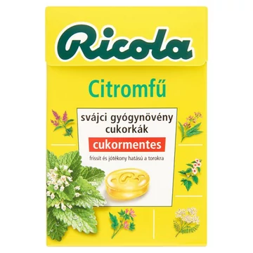 Ricola Citromfű gyógynövényes cukorka 40g