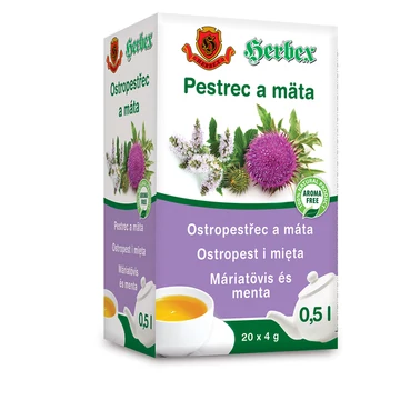 Herbex Máriatövis és menta 20x4g 80g