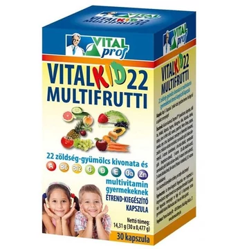 Vitalprof VitalKid 22 multifruit zöldség-gyüm.kapszula 60x