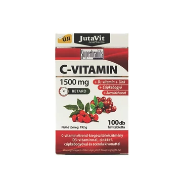 Jutavit C-vitamin 1500mg csipkebogyó acerola D3 tabletta 100x