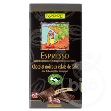 Rapunzel bio félédes kávés csokoládé 80g