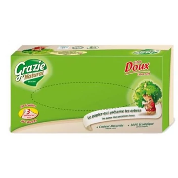 Grazie Natural papírzsebkendő dobozos 80x