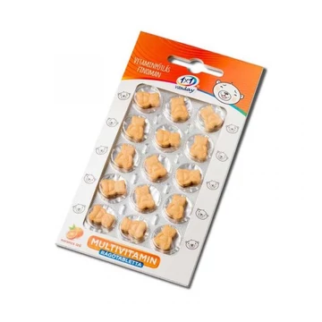 1x1 Vitaday multivitamin rágótbl.narancs mackó formájú 15x