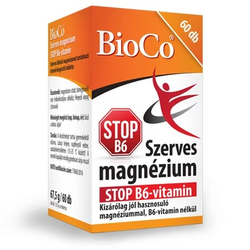 BioCo Szerves Magnezium Stop B6-vitamin 60x