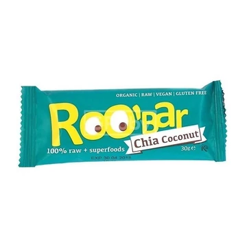 ROO'bar 100% Raw bio chiamag-kókusz gyümölcsszelet 30g