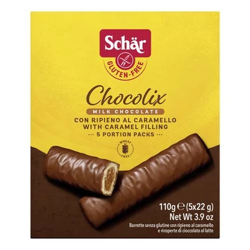 Schar gluténmentes karamellás keksz 5x22g Chocolix 110g