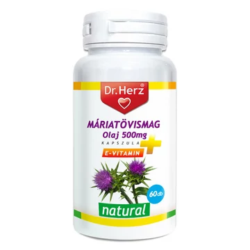 Dr Herz Máriatövismag kapszula 500 mg+E vitamin 60x
