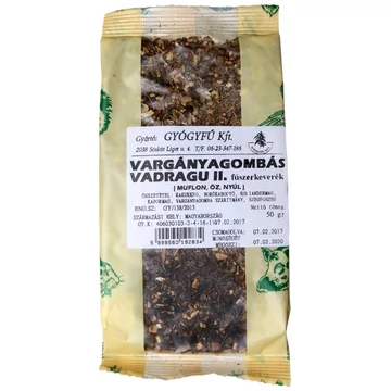 Gyógyfű fűszerkeverék Vargányás gombás vadragu II. 50g