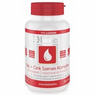 Bioheal Vas+Cink szerves komplex c-vitaminnal folsavval 70x