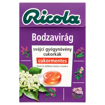 Ricola Bodzavirág gyógynövényes cukorka 40g