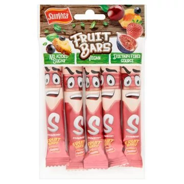 Sunvita gyümölcsszelet epres 5x15g Fruit Bars 75g