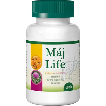 Zöldvér Máj Life Kurkuma-máriatövis kapszula 60x