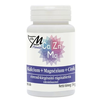 Dr.M Prémium Kalcium+Magnézium+Cink rágótabletta 90x