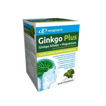 Innopharm Ginkgo Plus 120mg+Magnezium filmtabletta 60x