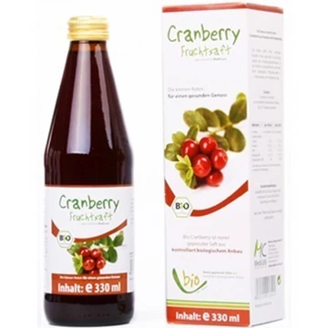 Medicura bio 100% Tőzegáfonya gyümölcslé 330ml