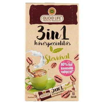 Oligo Life 3in1 kávé édesítőszerrel 10x10g 100g