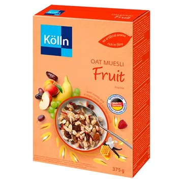 Kölln teljes kiőrlésű zab müzli gyümölccsel 375g