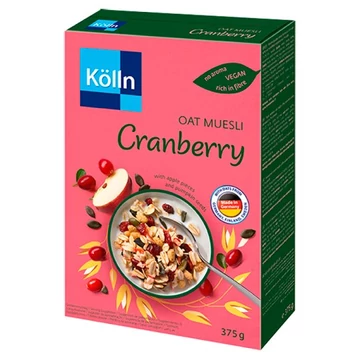 Kölln teljes kiőrlésű zab müzli vörös áfonyás 375g