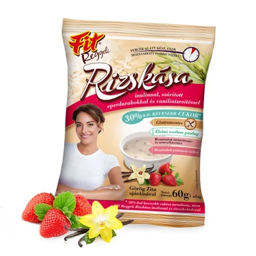 Fit reggeli rizskása inulinnal,eperdarb.,vaniliaíz.gluté 60g
