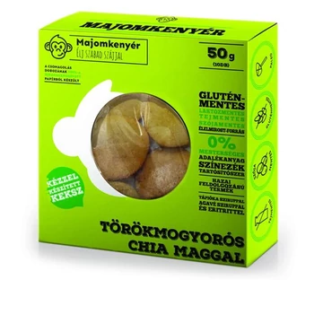Majomkenyér Törökmogyorós-chia maggal paleokeksz 50g