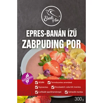 Szafi Free zabpuding por epres-banános 300g