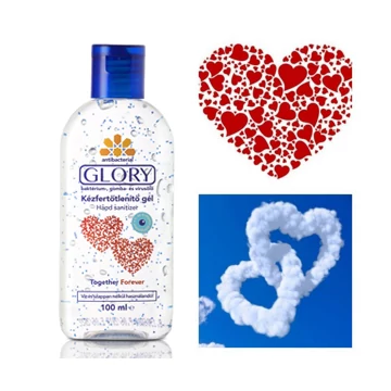 Glory antibakteriális kézfertőtlenítő gél love 100ml