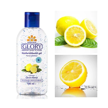 Glory antibakteriális kézfertőtlenítő gél citrom 100ml 100ml