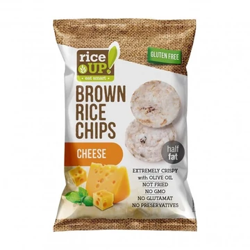 Rice Up Barna Rizs Chips teljes kiőrlésű sajtos 60g