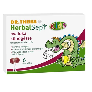 Dr Theiss Herbalsept nyalóka köhögésre málna ízű 6x