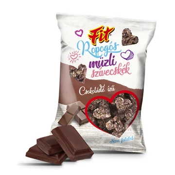 Fit ropogós müzli szívecskék csokoládé ízű 50g